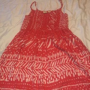 coral colored sundress